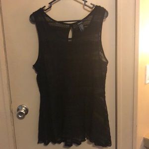 Torrid black lace peplum top